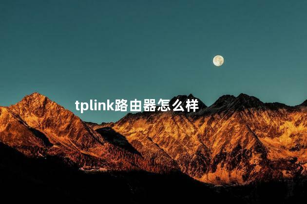 tplink路由器怎么样